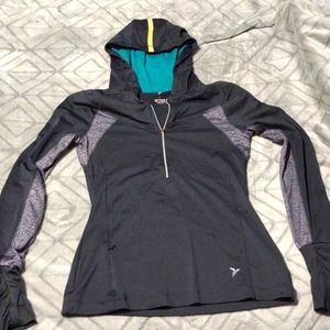 Old Navy active half zip top with hood